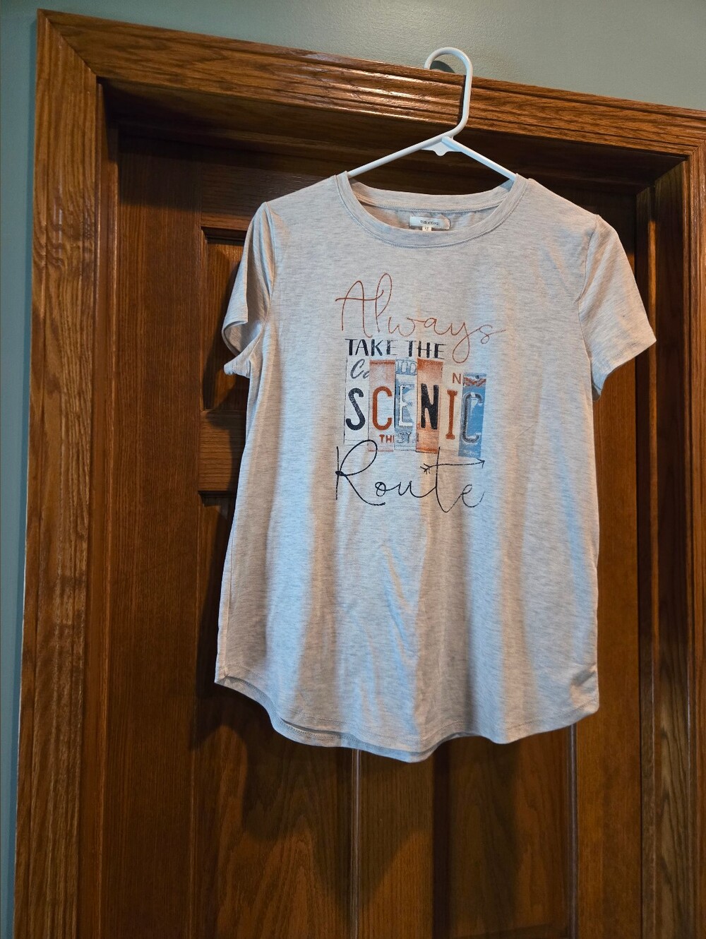 Maurices Light Gray Scenic Route Graphic Tee